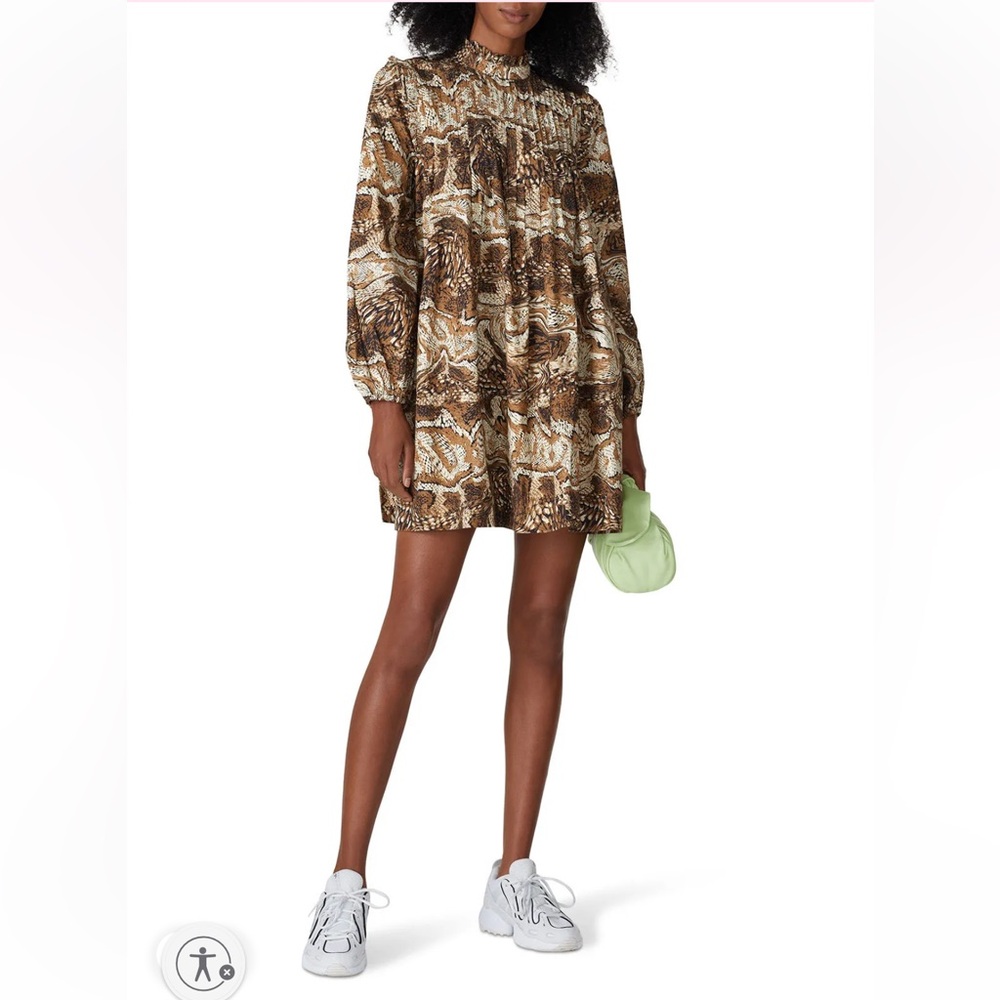 Ganni Multicolor Long Sleeve Dress